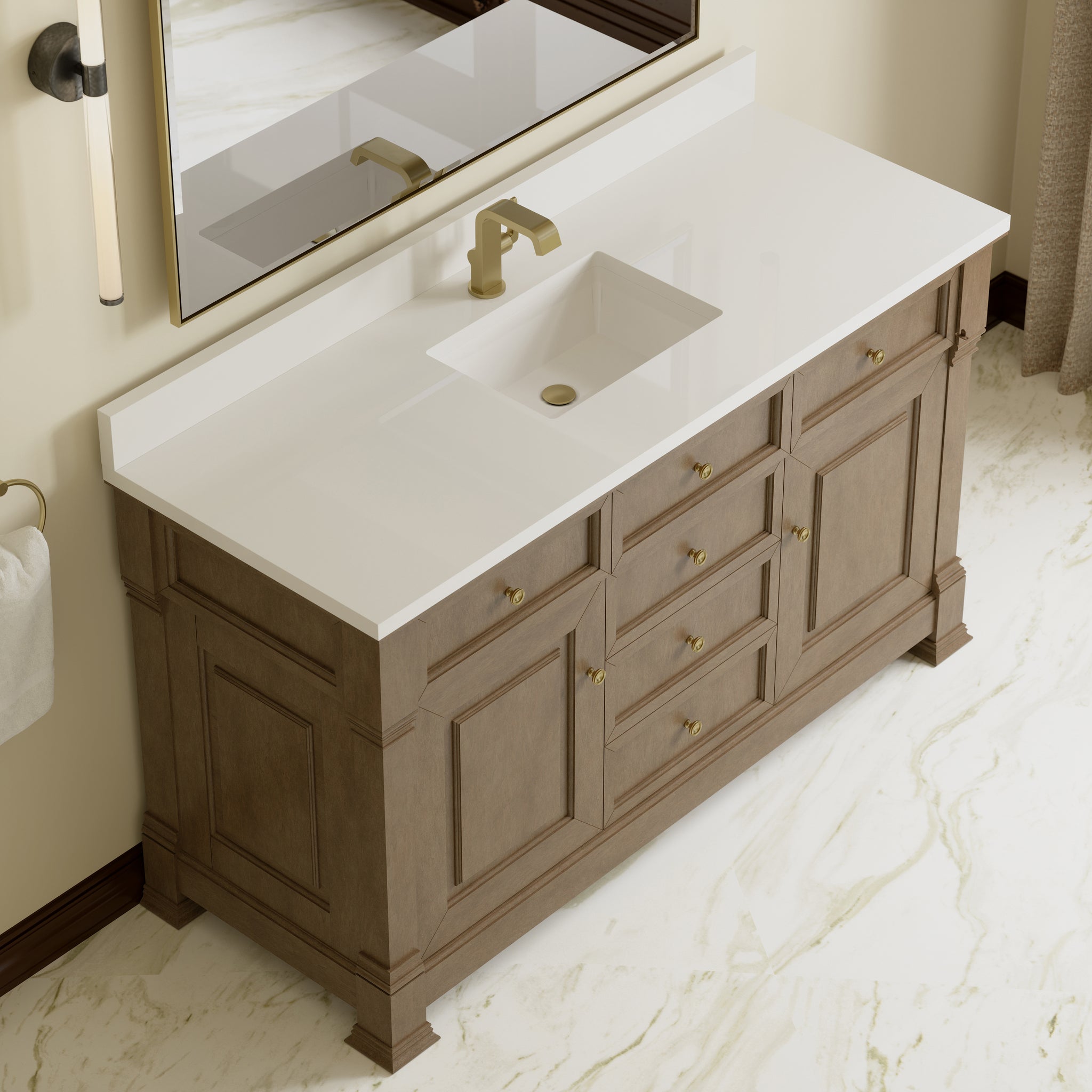 James Martin Brookfield 60" Single Bathroom Vanity, Pecan, view 33