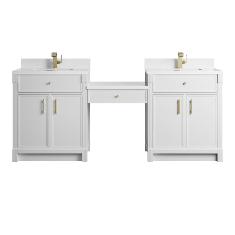 James Martin Bellshire 84" Single Bathroom Vanity, Bright White, view 2