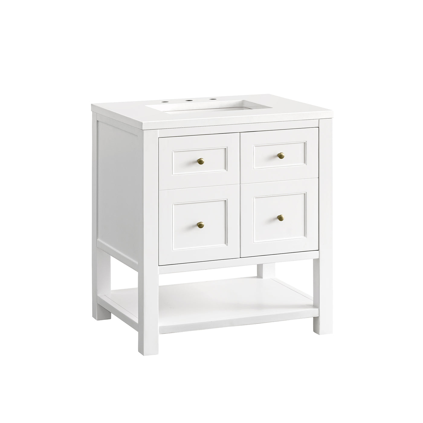 James Martin Breckenridge 30" Single Bathroom Vanity, Bright White, view 35
