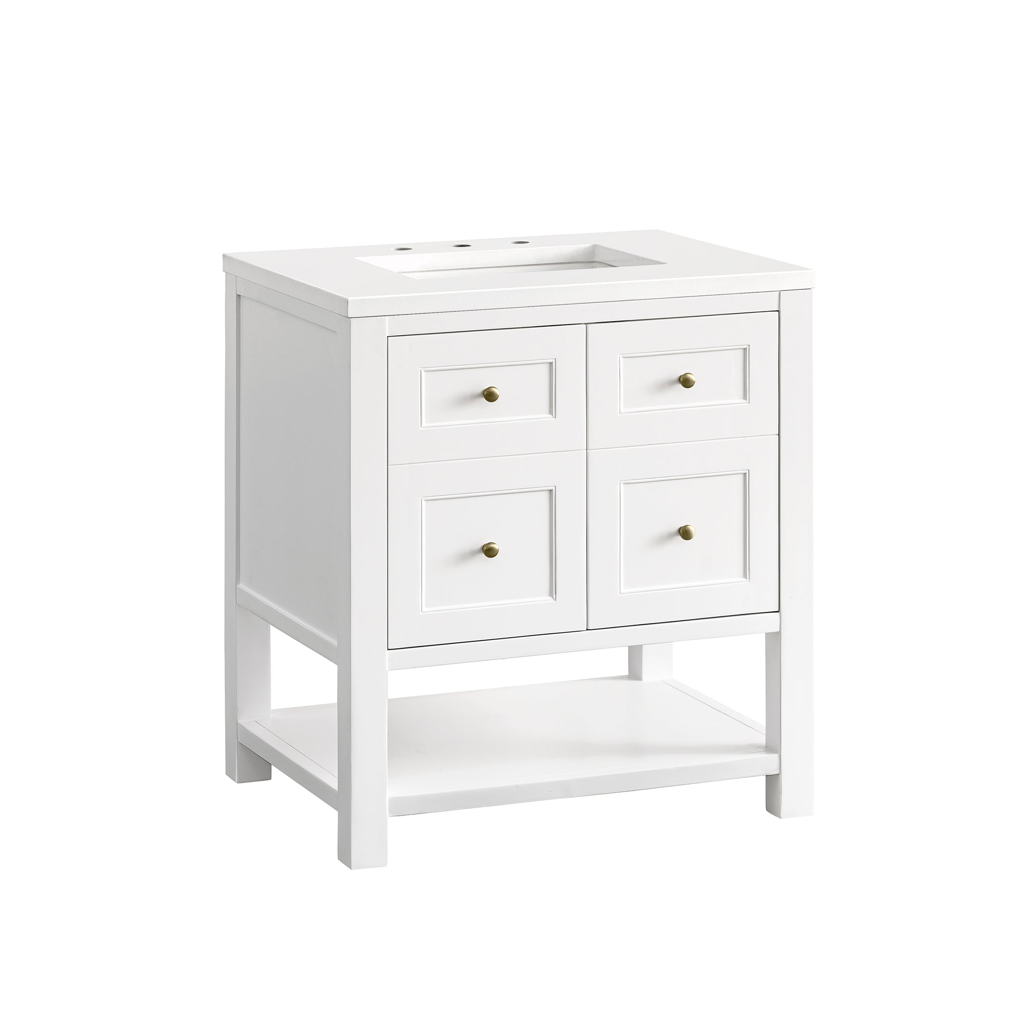 James Martin Breckenridge 30" Single Bathroom Vanity, Bright White, view 35