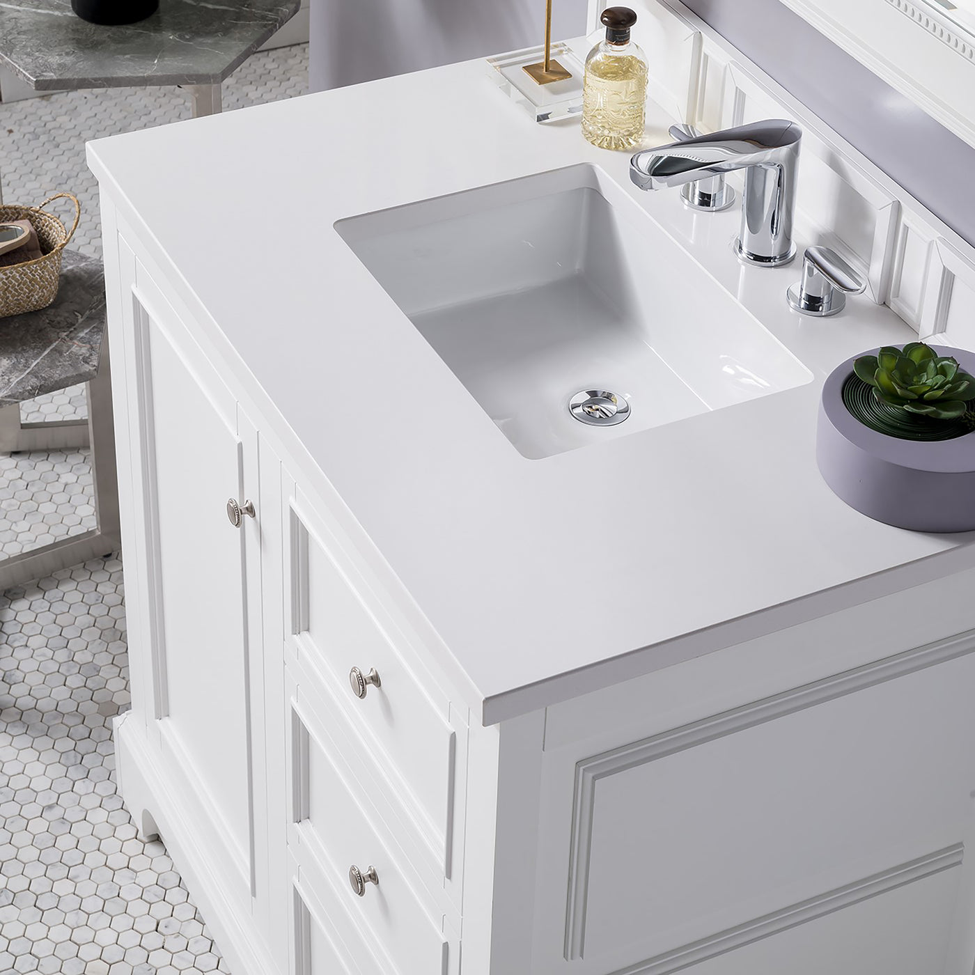 James Martin De Soto 36" Single Bathroom Vanity, Bright White, view 24