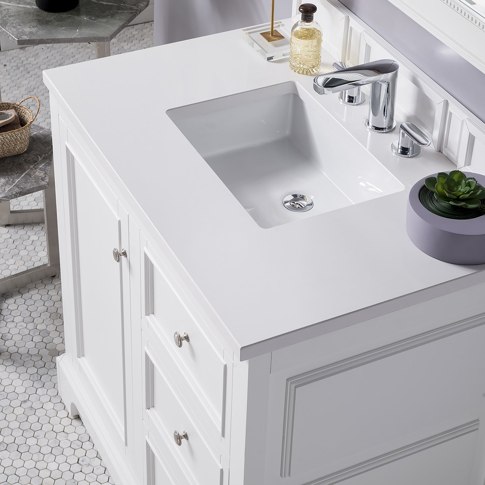 James Martin De Soto 36" Single Bathroom Vanity, Bright White, view 24