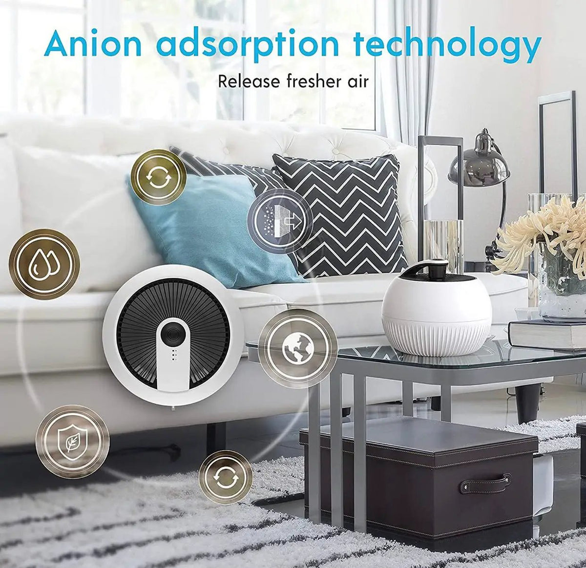 Air Purifier for Allergies, Air Choice True HEPA Filter Air Purifier, Remove 99.97% of Dust Smoke,Portable and 25dB Quiet Air Purifier by Outdoor Solar Outlet