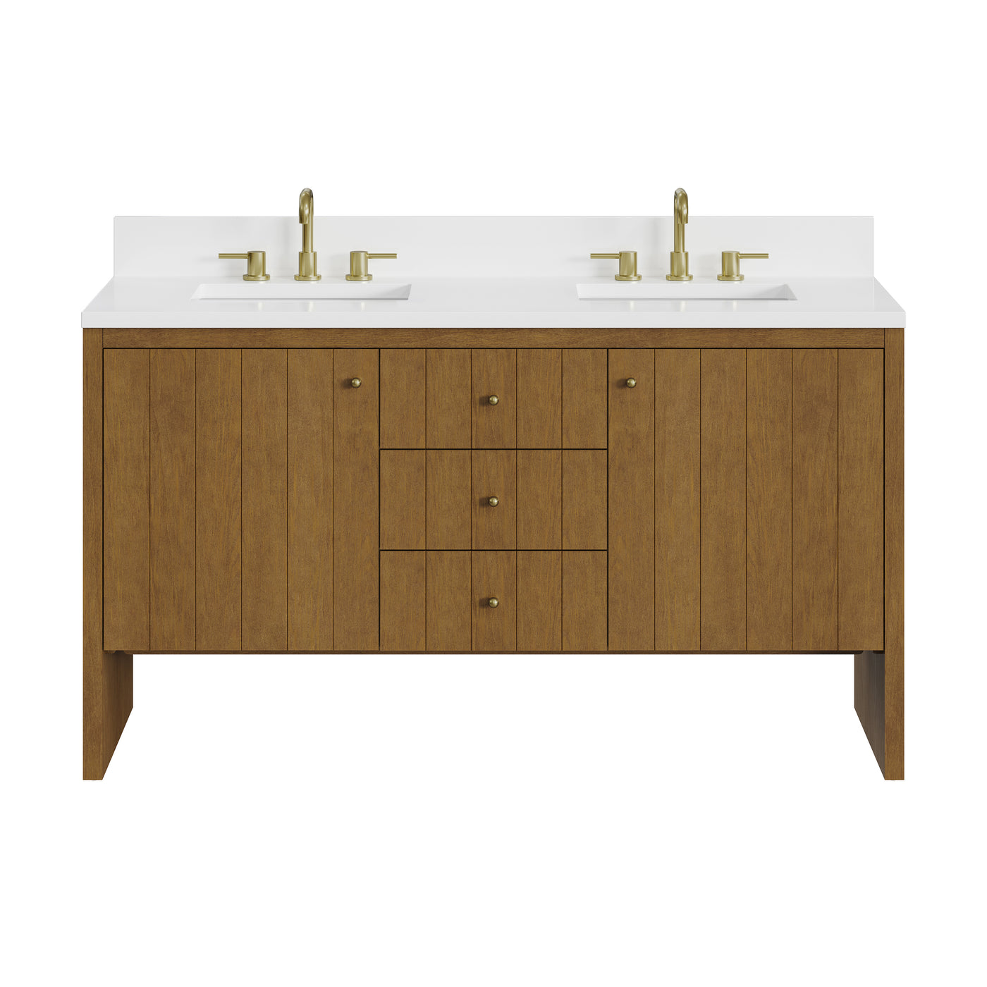 James Martin Hudson 60" Double Bathroom Vanity, Honey Oak, view 38