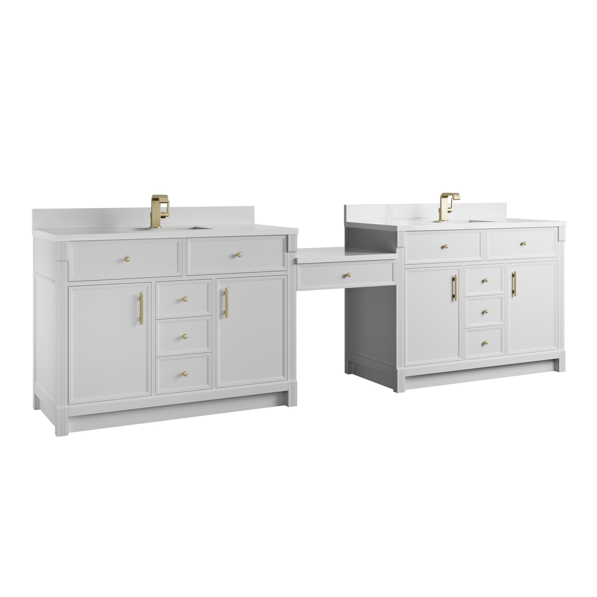 James Martin Bellshire 120" Single Bathroom Vanity, Bright White, view 7