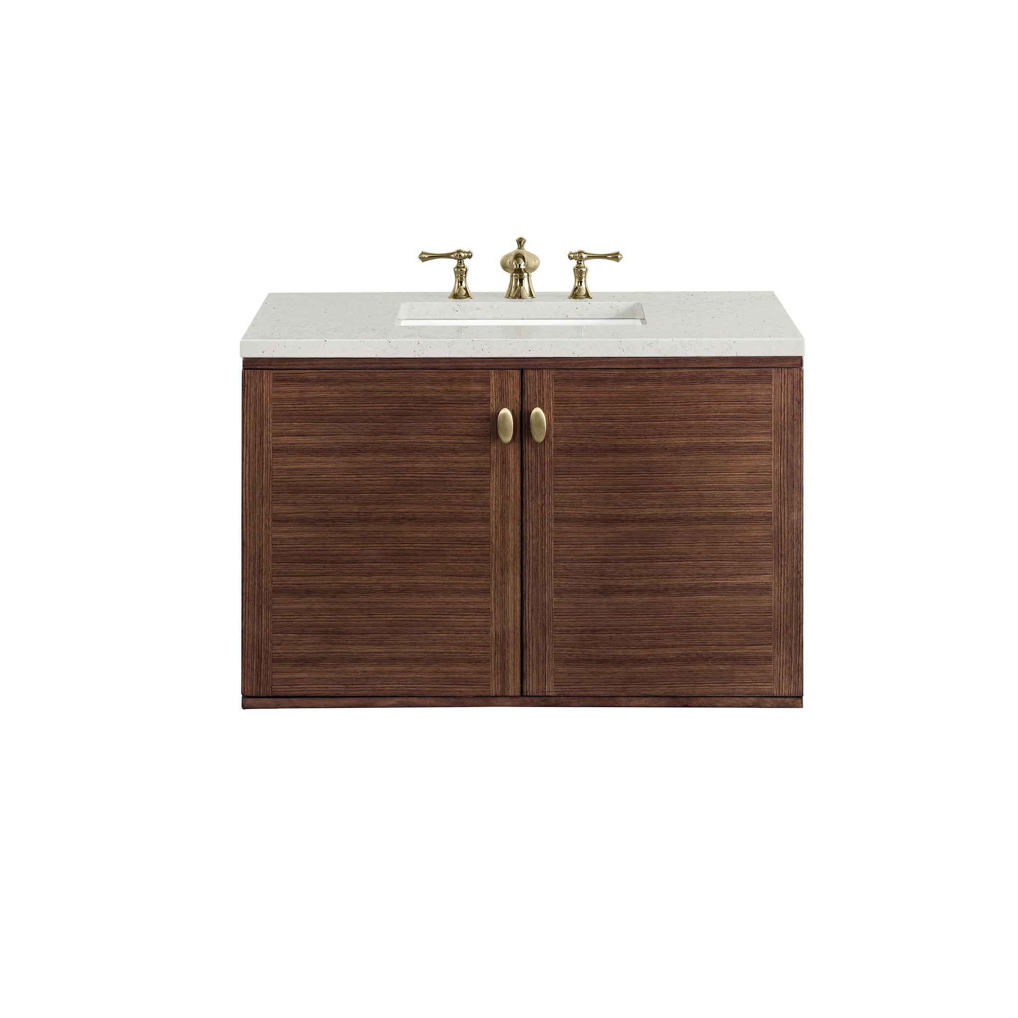 James Martin Amberly 36" Dual Mount Single Bathroom Vanity, Mid-Century Walnut, view 24