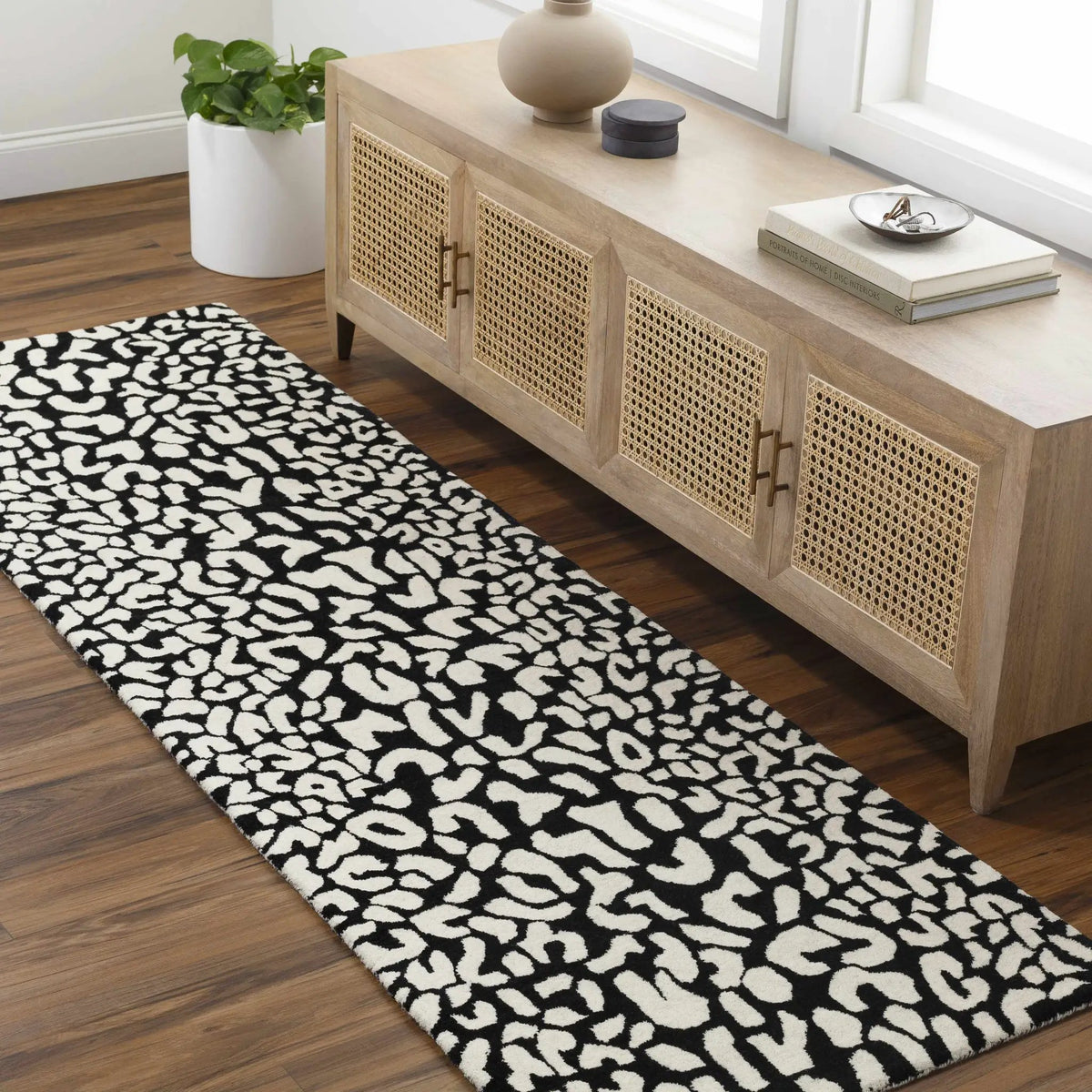 Akeem Leopard Print Area Rug - Clearance, installed in a room 2