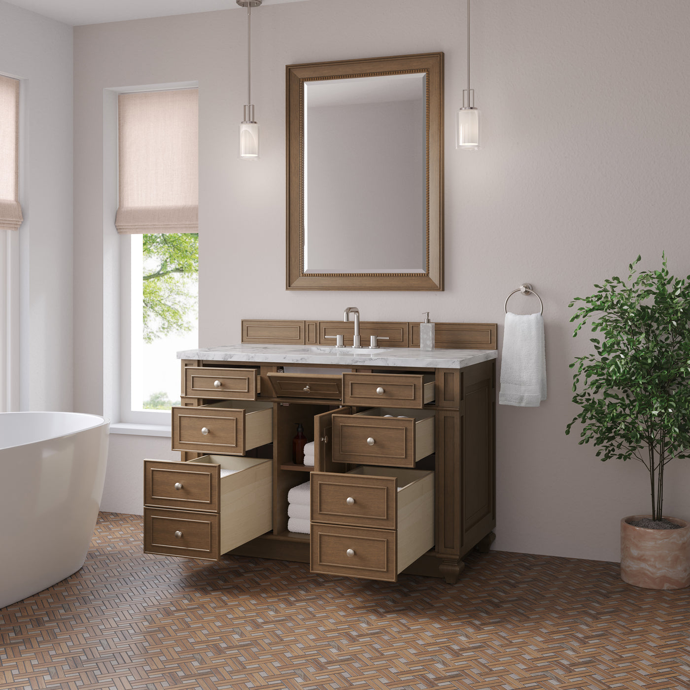 James Martin Bristol 48" Single Bathroom Vanity, Saddle Brown, view 39