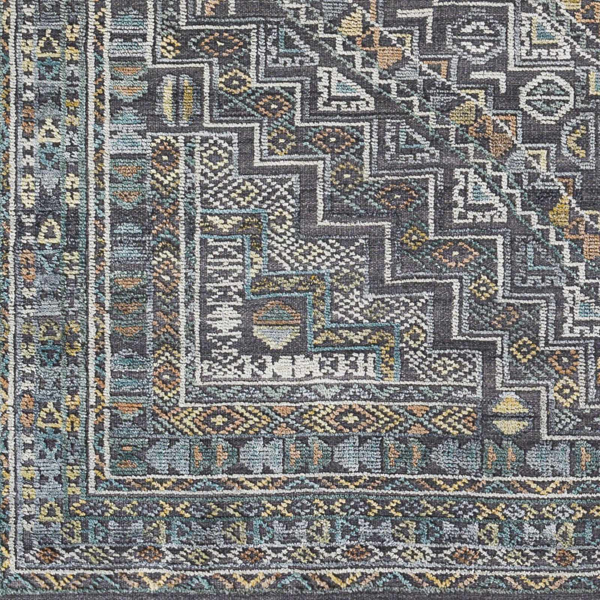 Akle Premium Hand Knotted Wool Area Rug - Clearance, sample swatch
