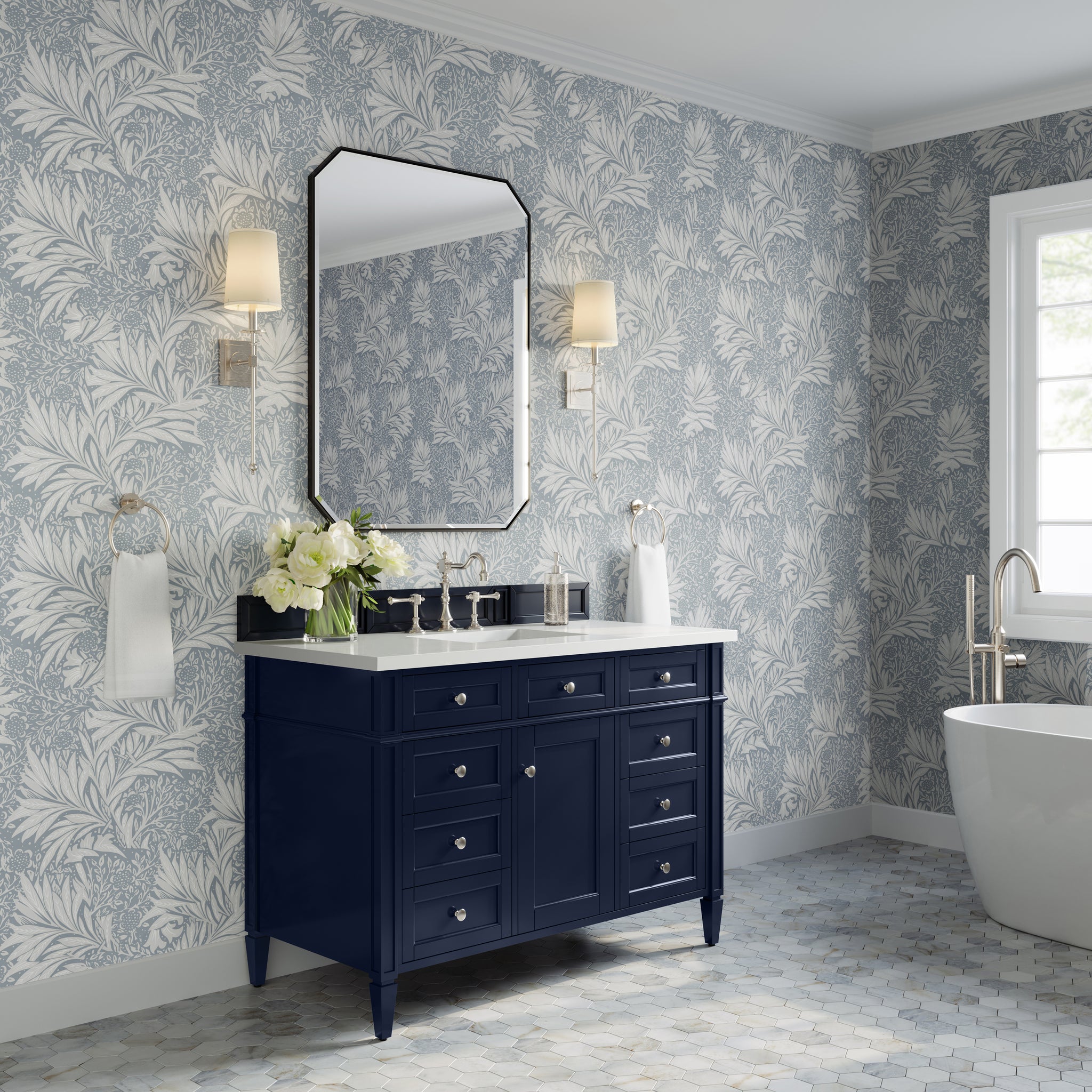 James Martin Brittany 48" Single Bathroom Vanity, Victory Blue, view 22