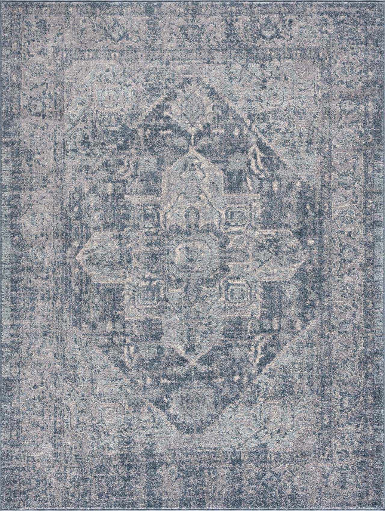 Peeta Blue Medallion Area Rug - Clearance by Boutique Rugs