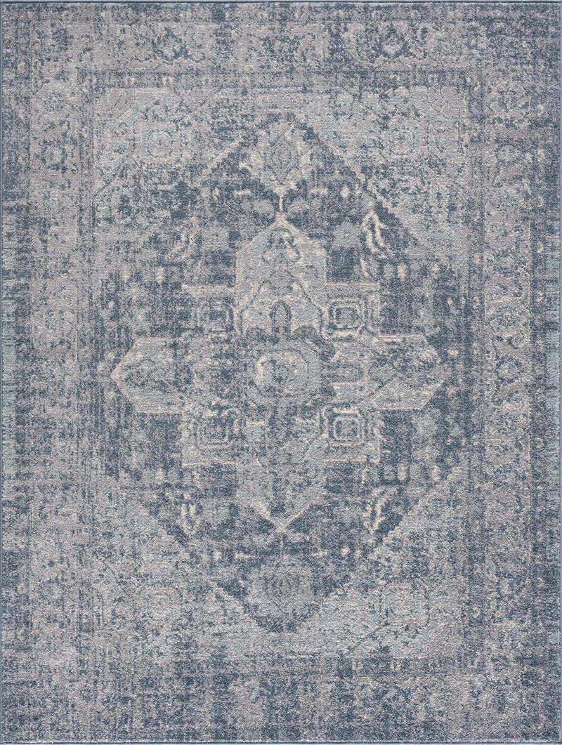 Peeta Blue Medallion Area Rug - Clearance by Boutique Rugs
