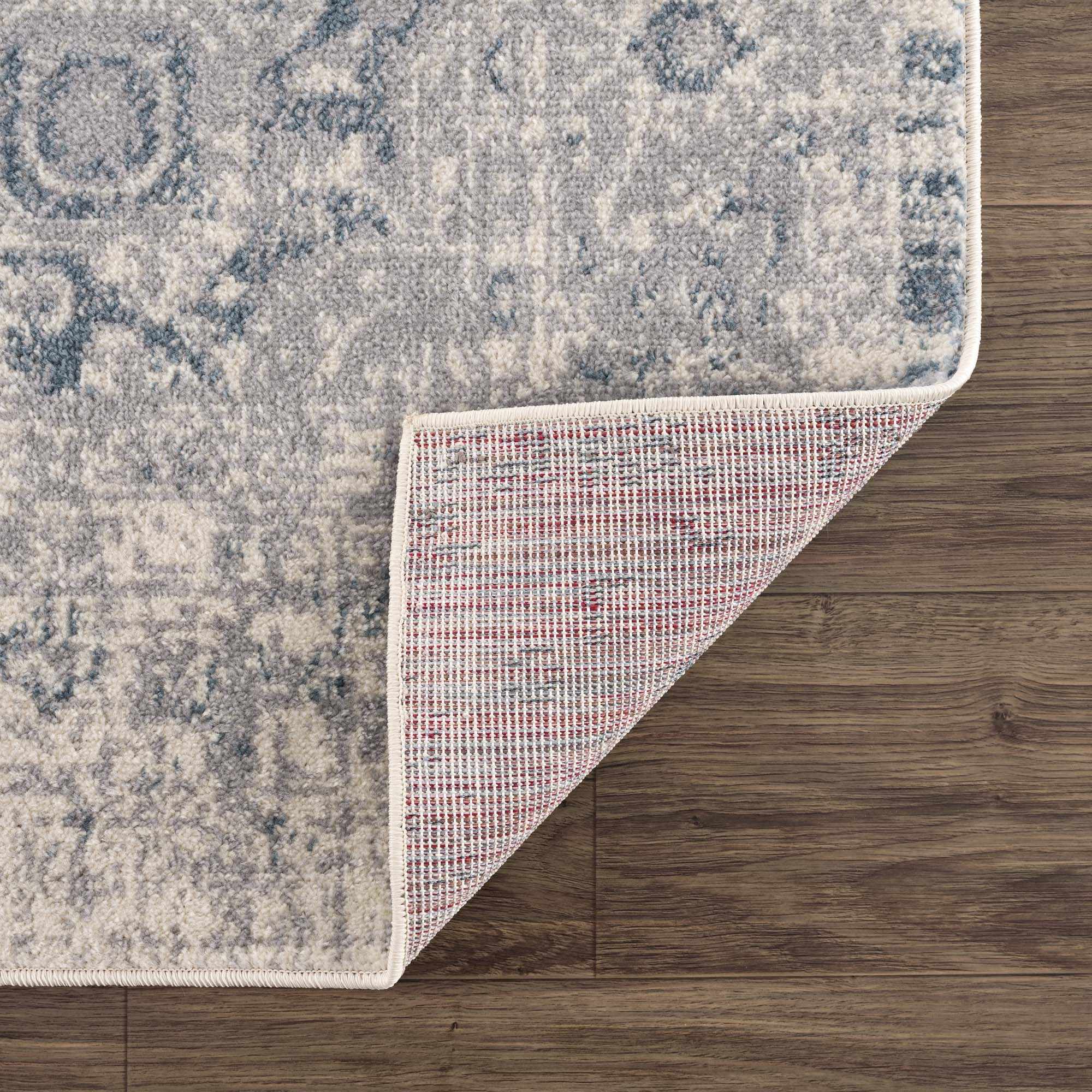 Peeta Gray Blue Medallion Area Rug - Clearance by Boutique Rugs