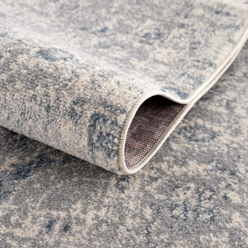 Peeta Gray Blue Medallion Area Rug - Clearance by Boutique Rugs