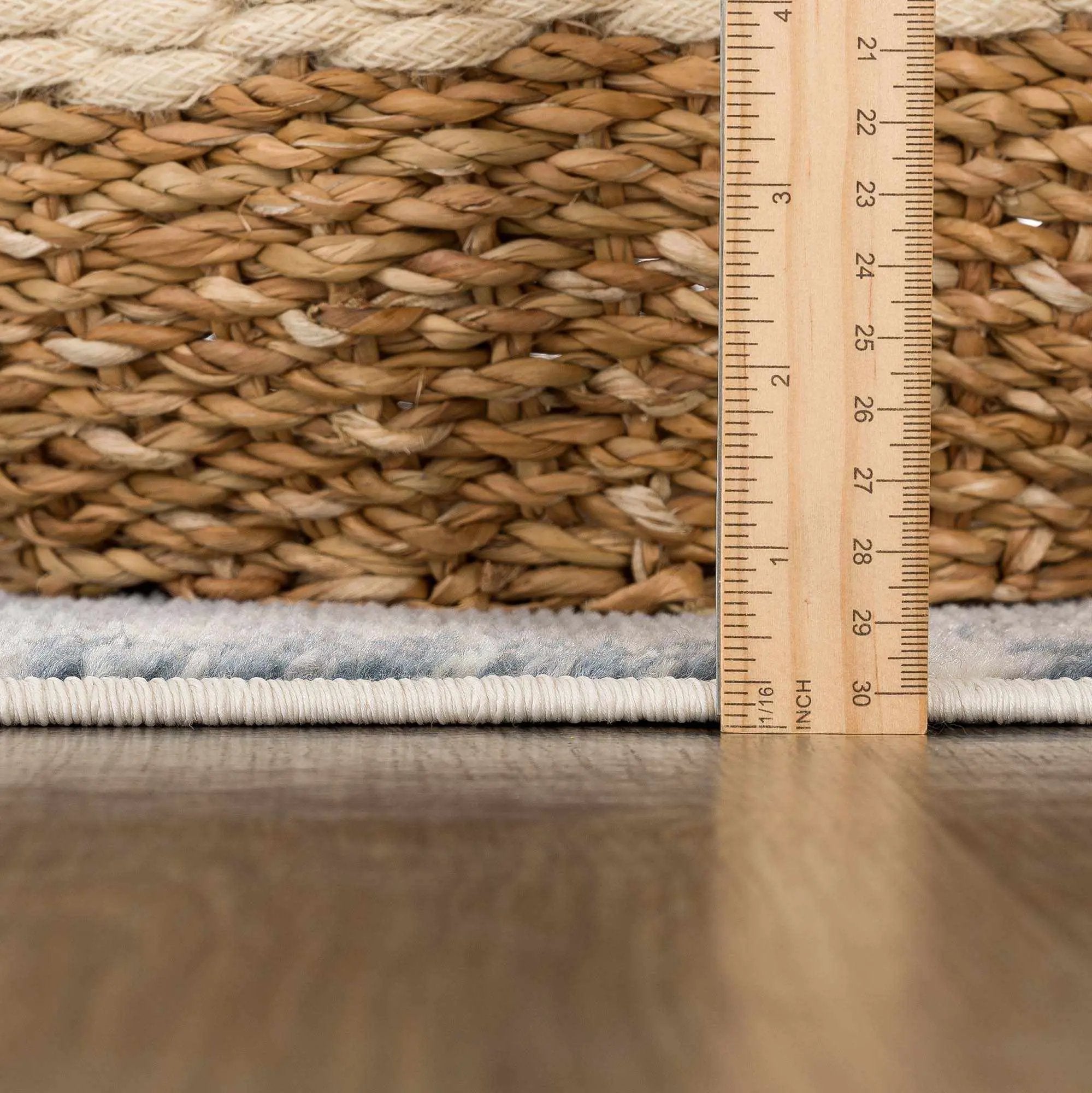 Peeta Gray Blue Medallion Area Rug - Clearance by Boutique Rugs
