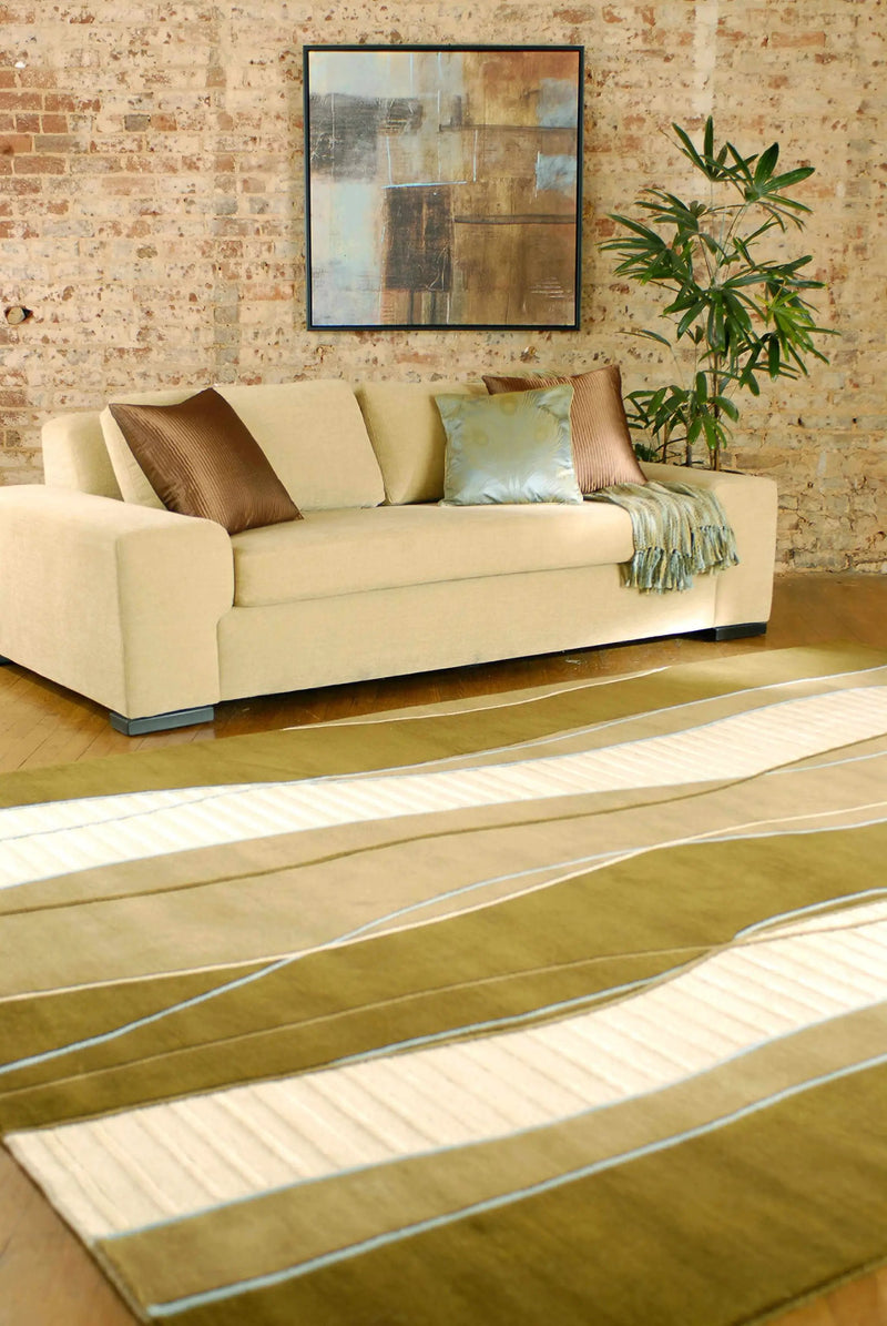 Alanreed Brown Premium Wool Area Rug - Clearance by Boutique Rugs