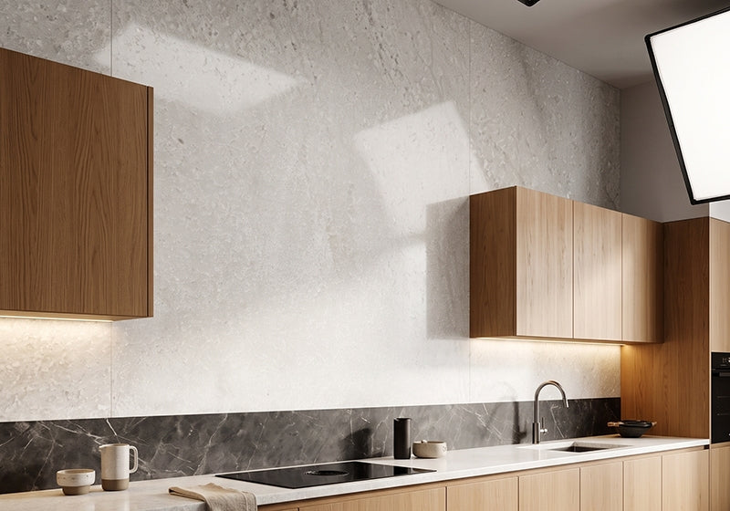 Albatre Blanc Polished Quartzite Slab Random room scene 3