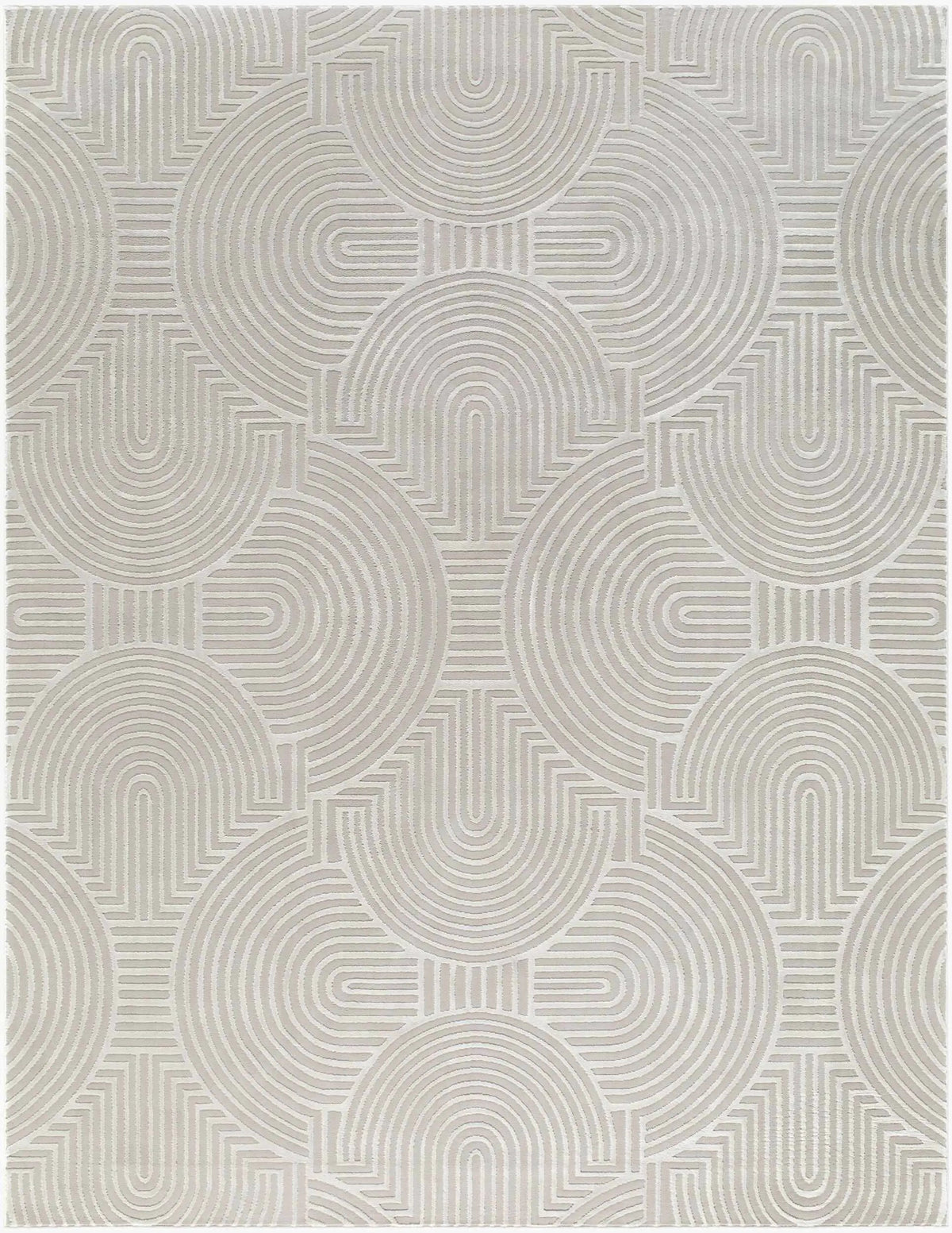 Aucoin Taupe 3D Rainbow Washable Area Rug, photo 4 of 8