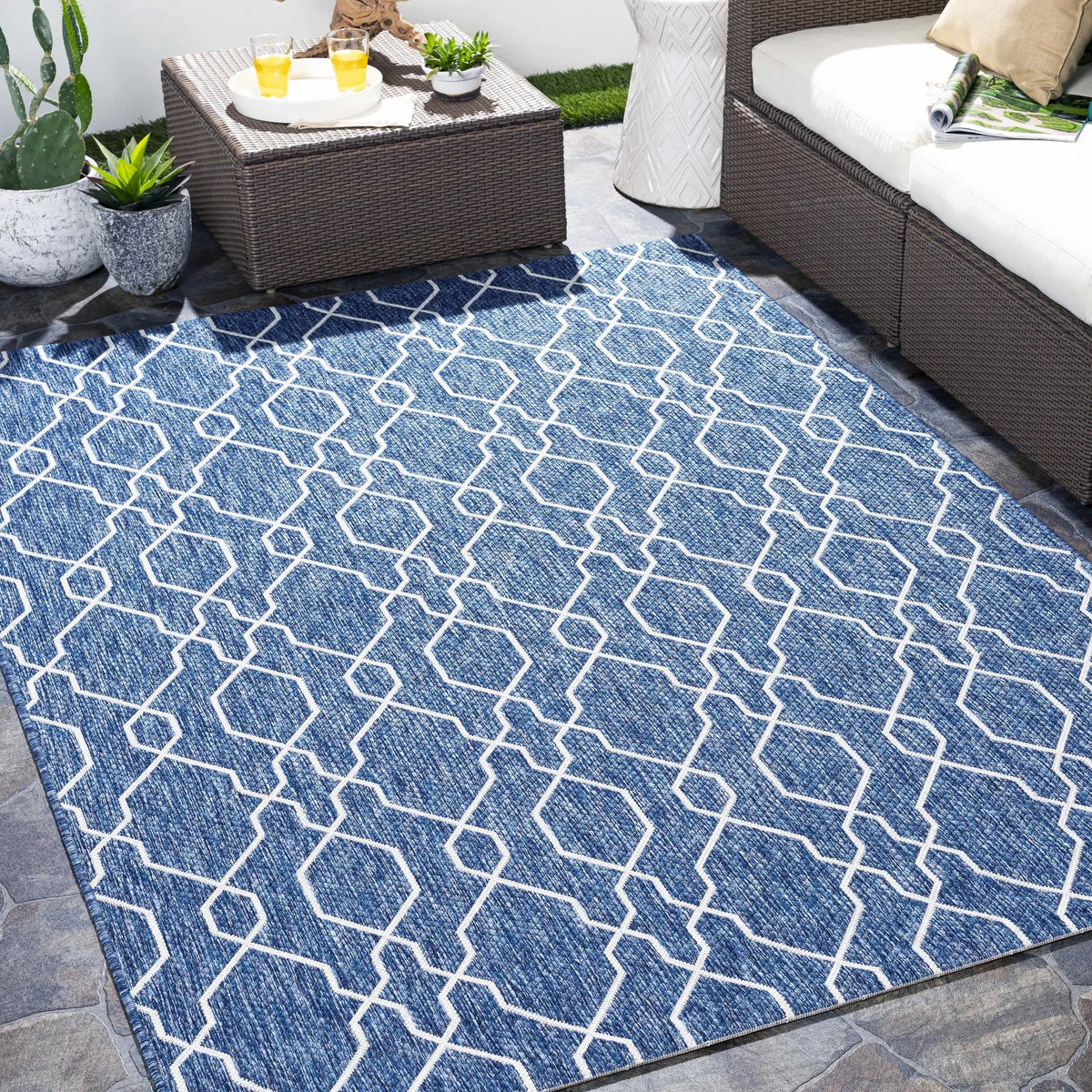 Aldford Outdoor Area Rug - Clearance, installed in a room