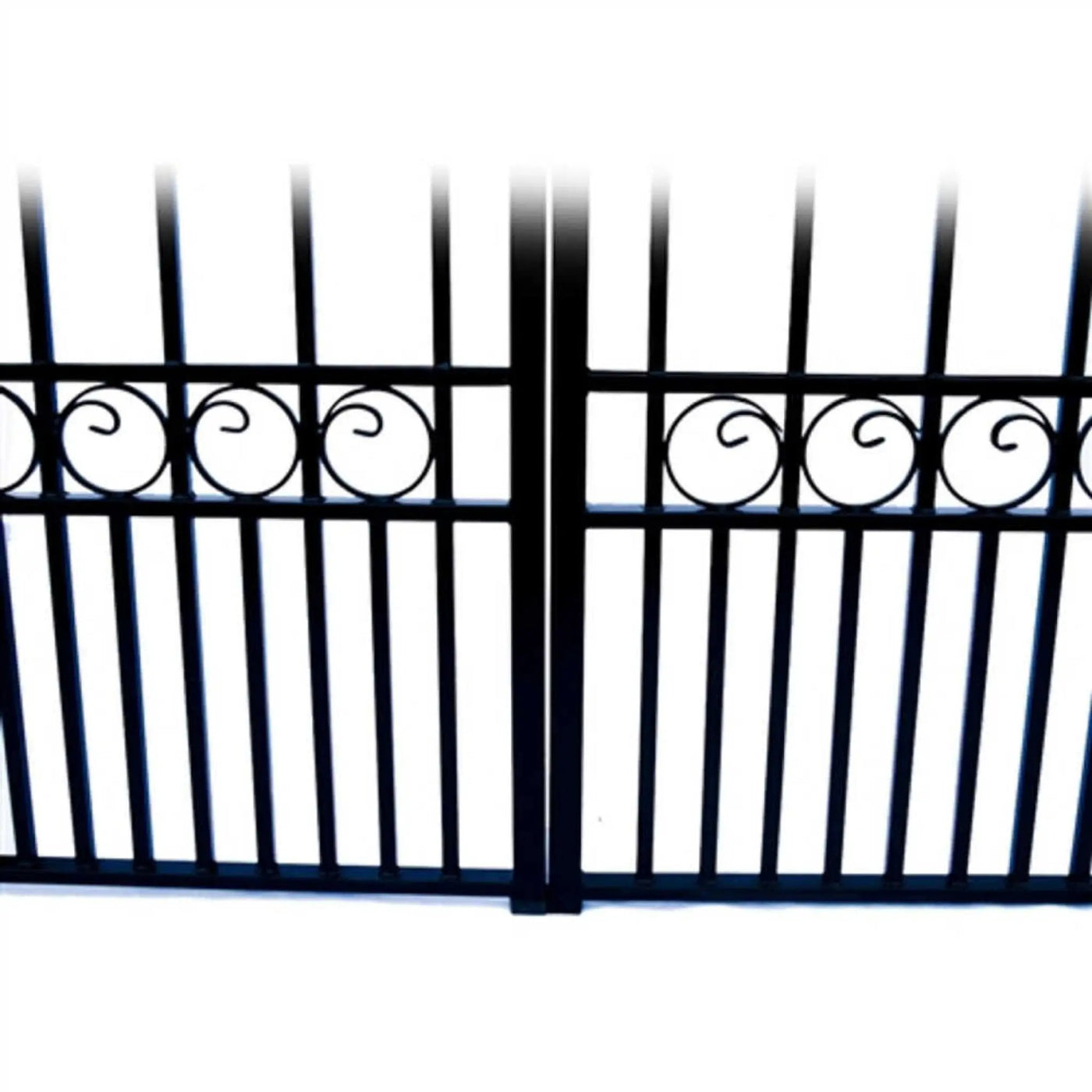 [12-18FT] Heavy-Duty Paris-Style Steel Premium Dual-Swing Driveway Gate (SAK97031) by SAKSBY WHOLESALE