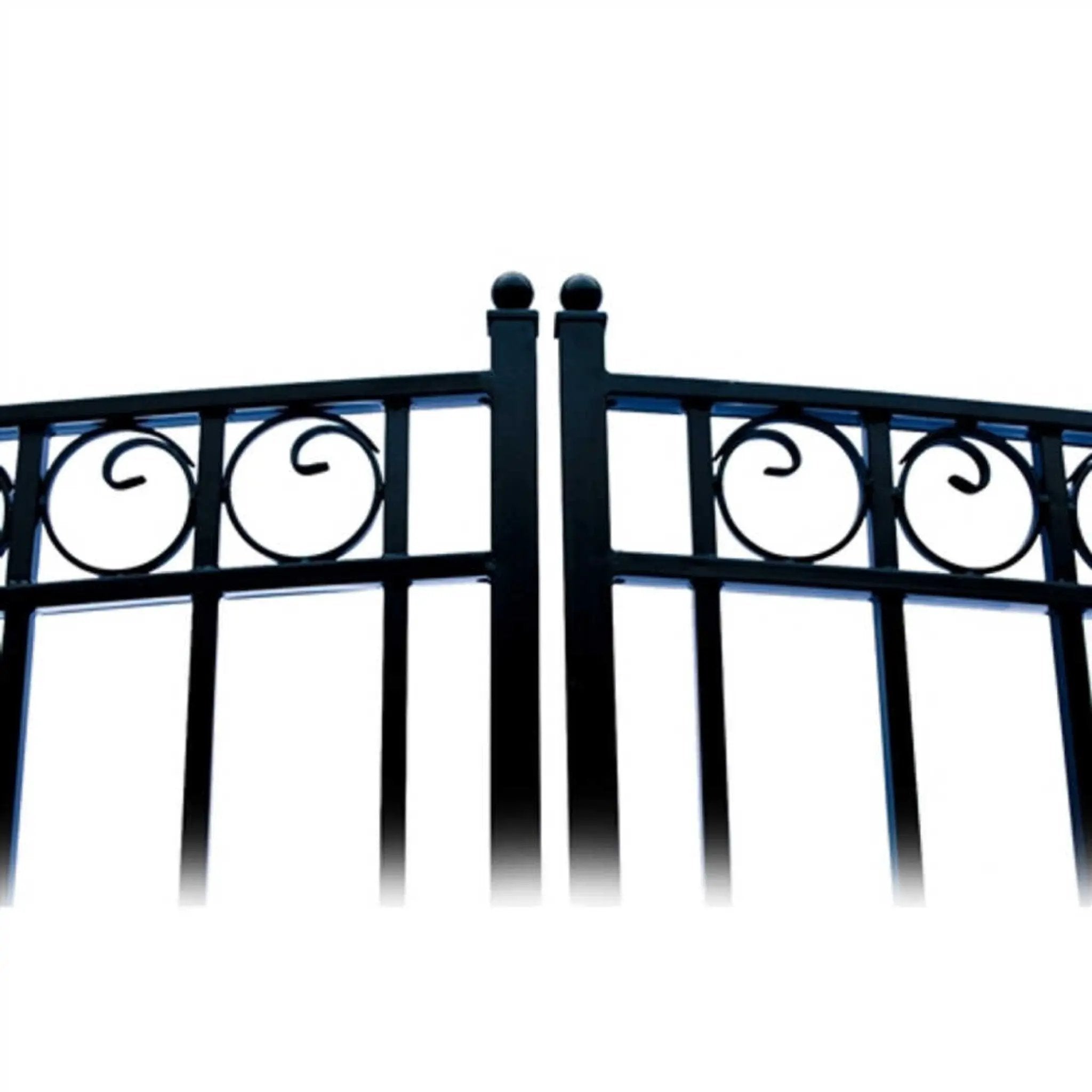 [12-18FT] Heavy-Duty Paris-Style Steel Premium Dual-Swing Driveway Gate (SAK97031) by SAKSBY WHOLESALE