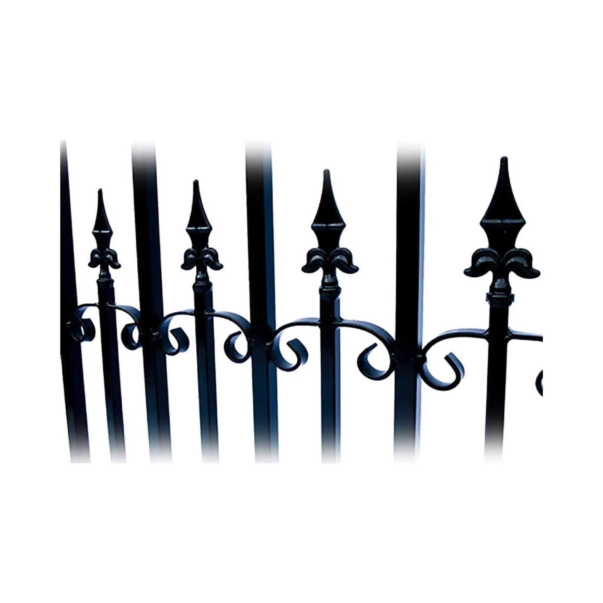 [12-18FT] Heavy-Duty Venice-Style Steel Dual-Swing Driveway Gate (SAK68025) by SAKSBY WHOLESALE