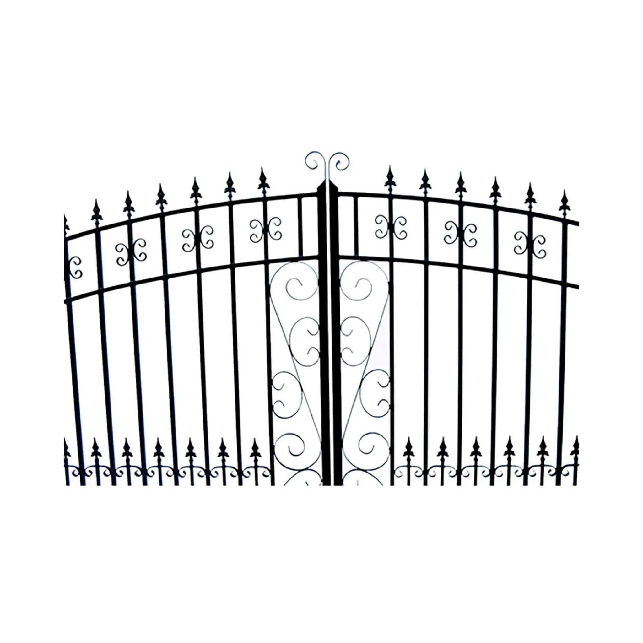 [12-18FT] Heavy-Duty Venice-Style Steel Dual-Swing Driveway Gate (SAK68025) by SAKSBY WHOLESALE