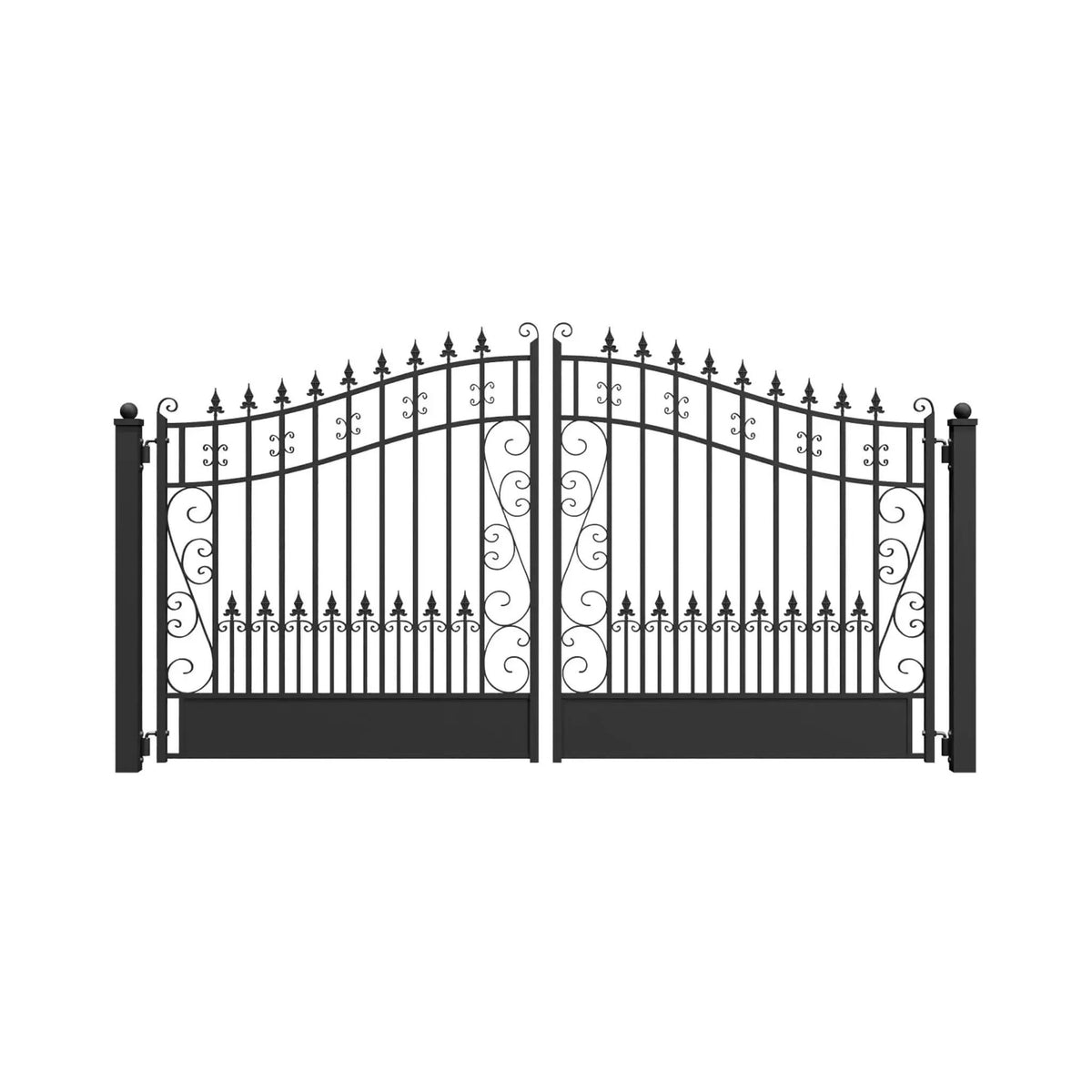 [12-18FT] Heavy-Duty Venice-Style Steel Dual-Swing Driveway Gate (SAK68025) by SAKSBY WHOLESALE