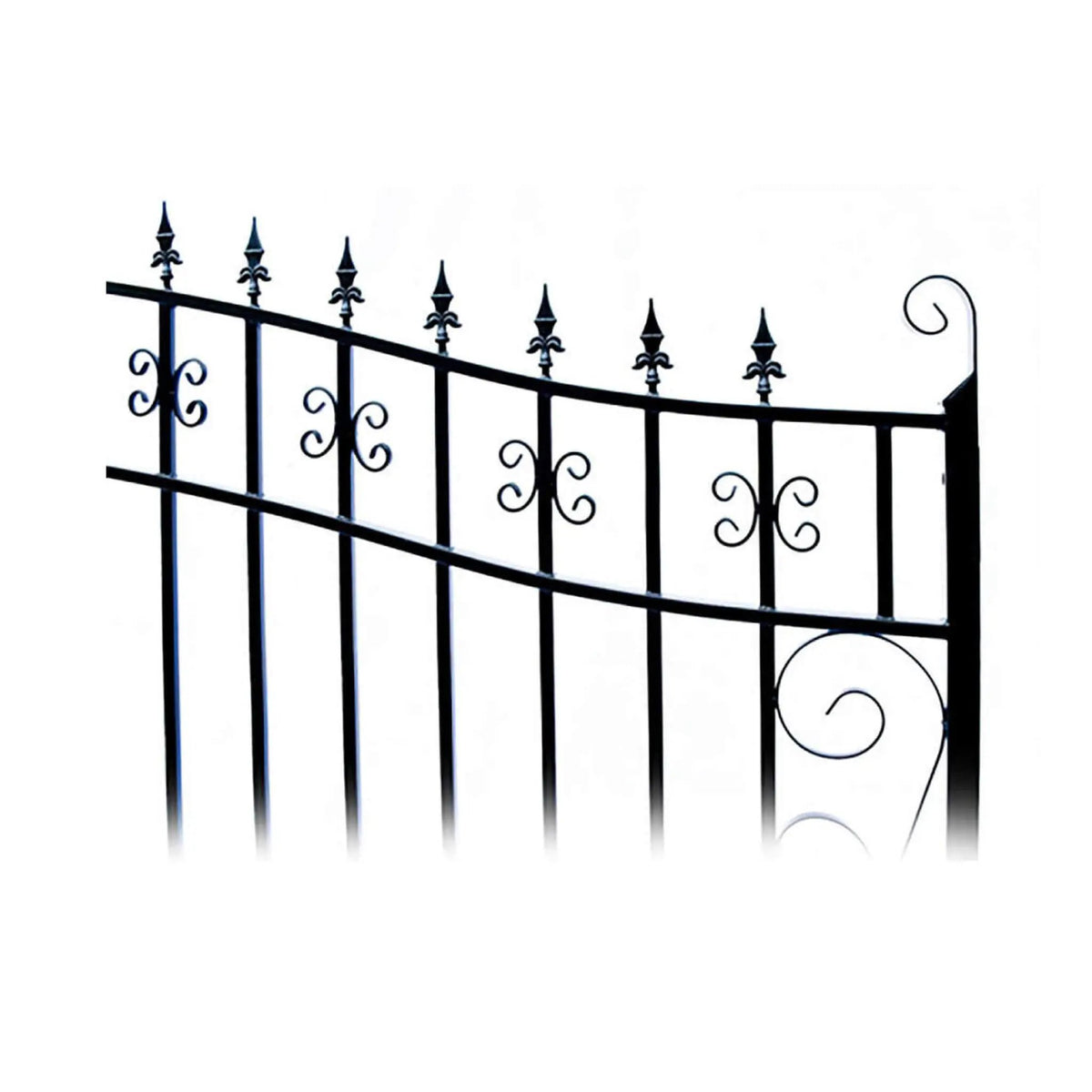 [12-18FT] Heavy-Duty Venice-Style Steel Dual-Swing Driveway Gate (SAK68025) by SAKSBY WHOLESALE