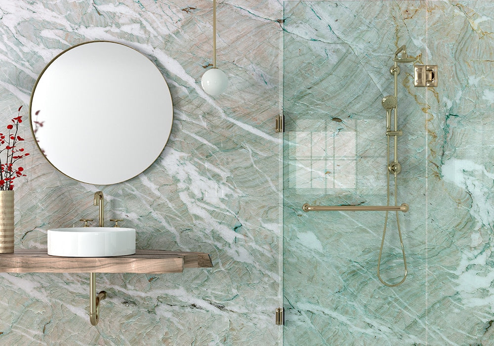 Alexandrita Polished Quartzite Slab Random room scene 3