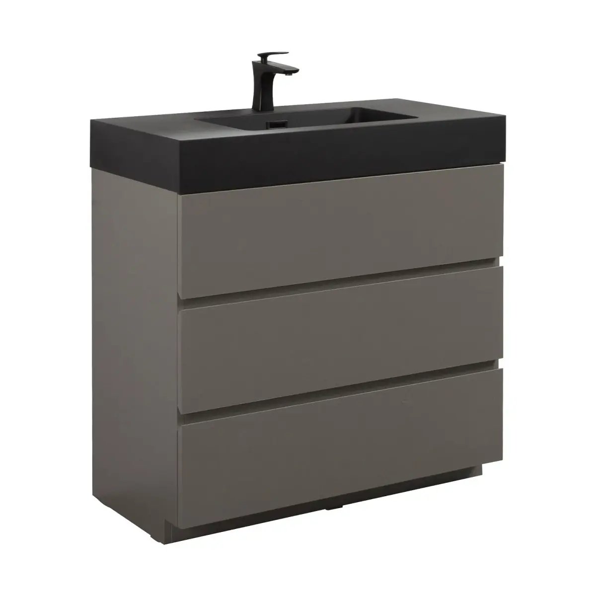 Nuvia 36-Inch Premium Modern Freestanding One-Piece Bathroom Vanity Set Without Drain And Faucet (SAK71364) by SAKSBY WHOLESALE