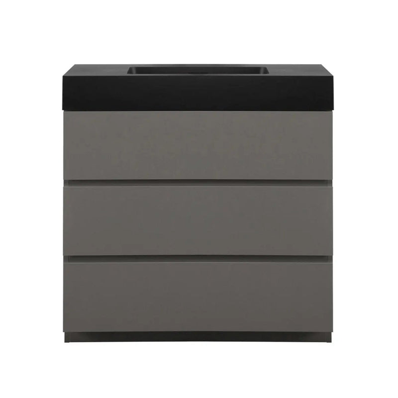 Nuvia 36-Inch Premium Modern Freestanding One-Piece Bathroom Vanity Set Without Drain And Faucet (SAK71364) by SAKSBY WHOLESALE