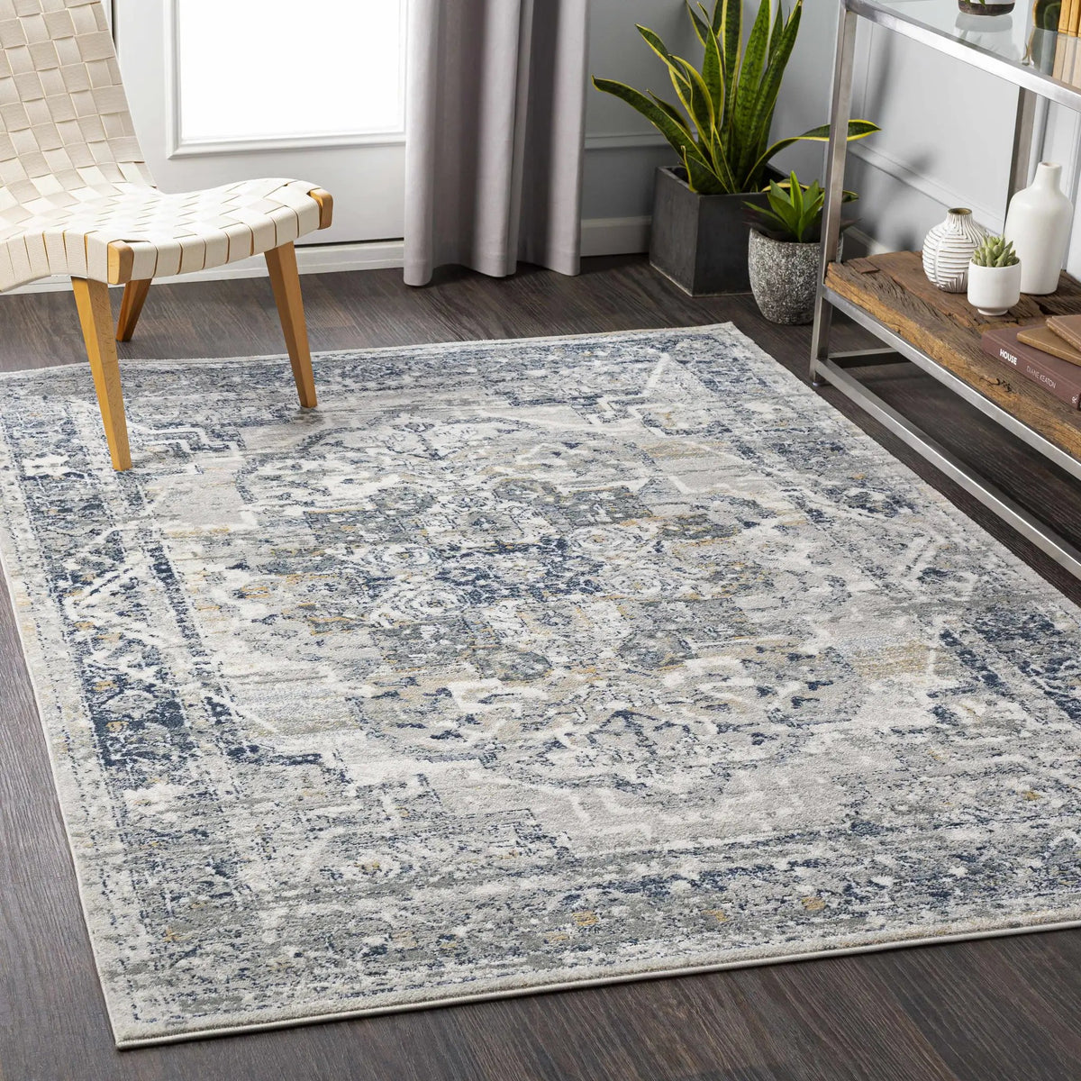 Allerton Area Rug, installed in a room