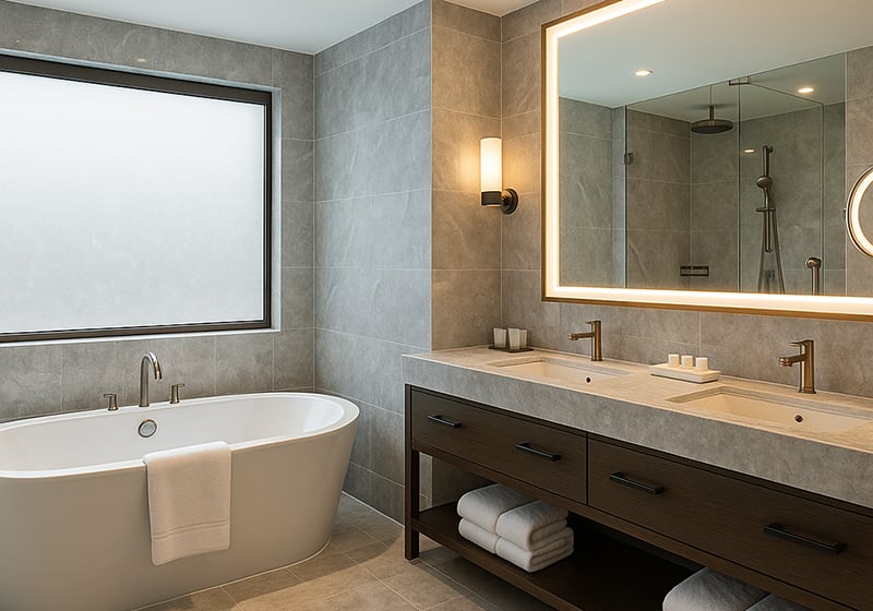 Allure Honed Marble Slab Random room scene 2