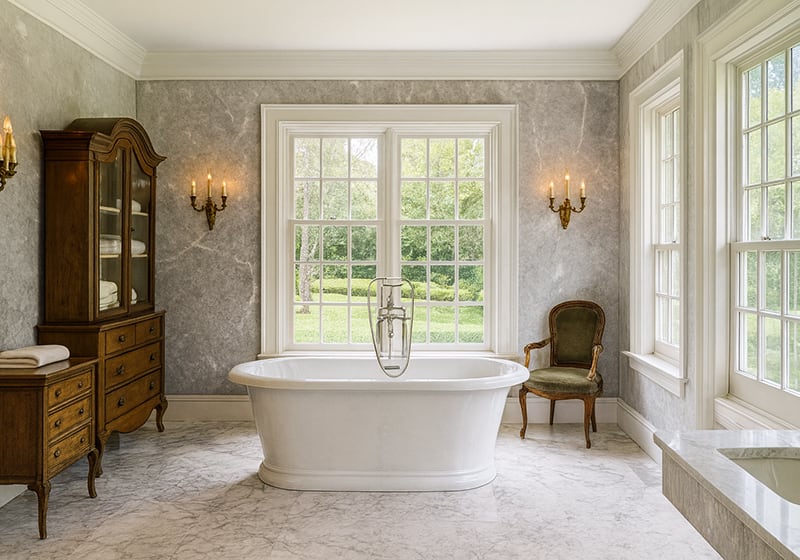 Allure Honed Marble Slab Random room scene 3
