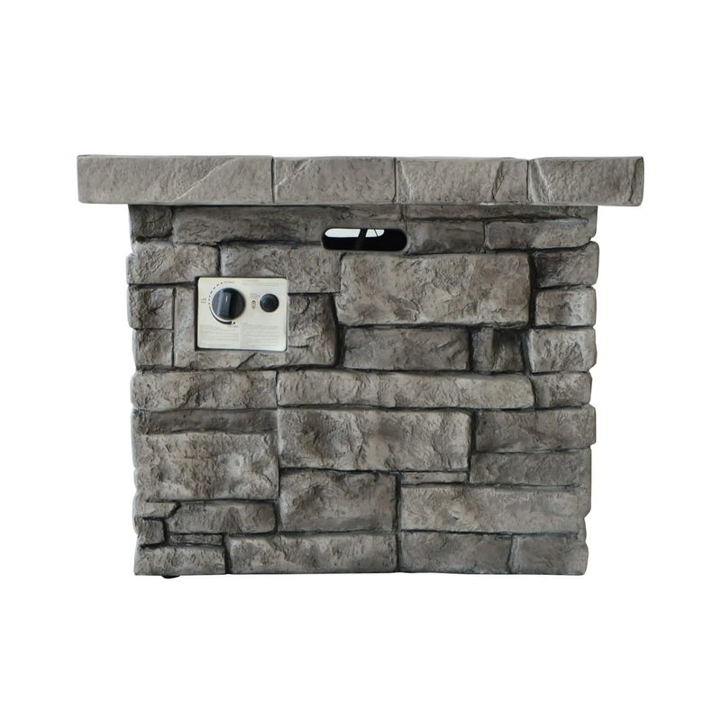 Alora 30-Inch Modern Outdoor 40K BTU Steel Frame Propane Fire Table With Lava Rocks (SAK12756) by SAKSBY WHOLESALE