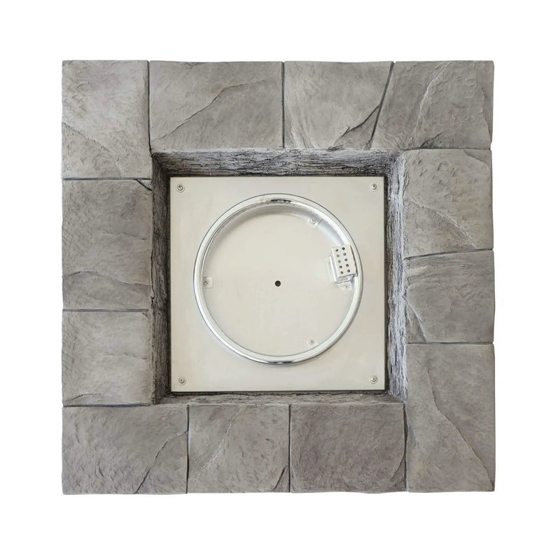 Alora 30-Inch Modern Outdoor 40K BTU Steel Frame Propane Fire Table With Lava Rocks (SAK12756) by SAKSBY WHOLESALE