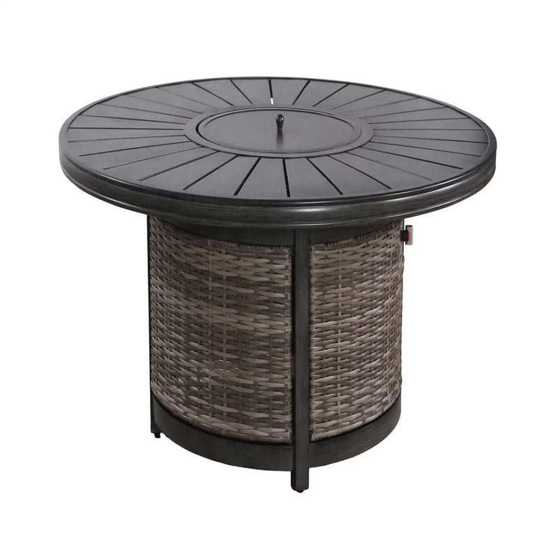 Alora 52-Inch Propane Fire Pit Wicker Table With Aluminum Top (SAK28510) by SAKSBY WHOLESALE