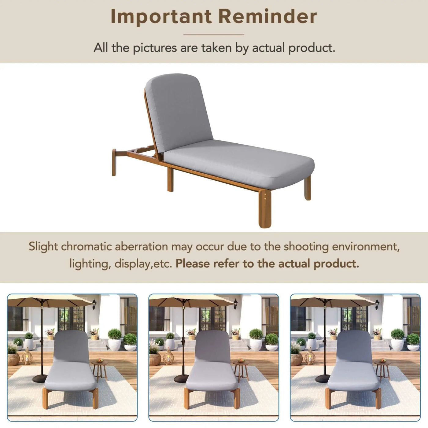 Adjustable Outdoor Chaise Lounge With Reclining Backrest (SAK04689) by SAKSBY WHOLESALE