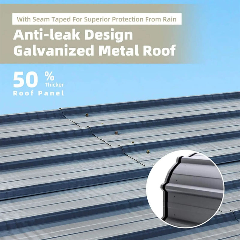 [20X40FT] Alora Extra Large Heavy Duty Four Car Outdoor Metal Carport Canopy For Trucks, Boats And SUVs (SAK29713) by SAKSBY WHOLESALE