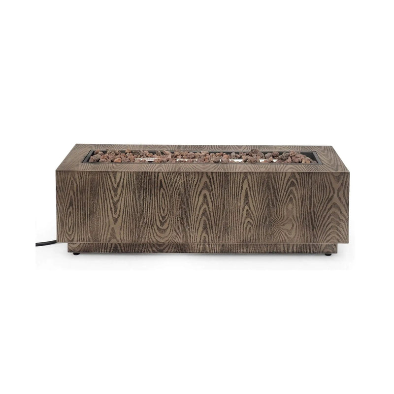 Alora 48-Inch Modern 50K BTU Outdoor Rectangular Propane Gas Fire Pit With Lava Rocks (SAK82521) by SAKSBY WHOLESALE