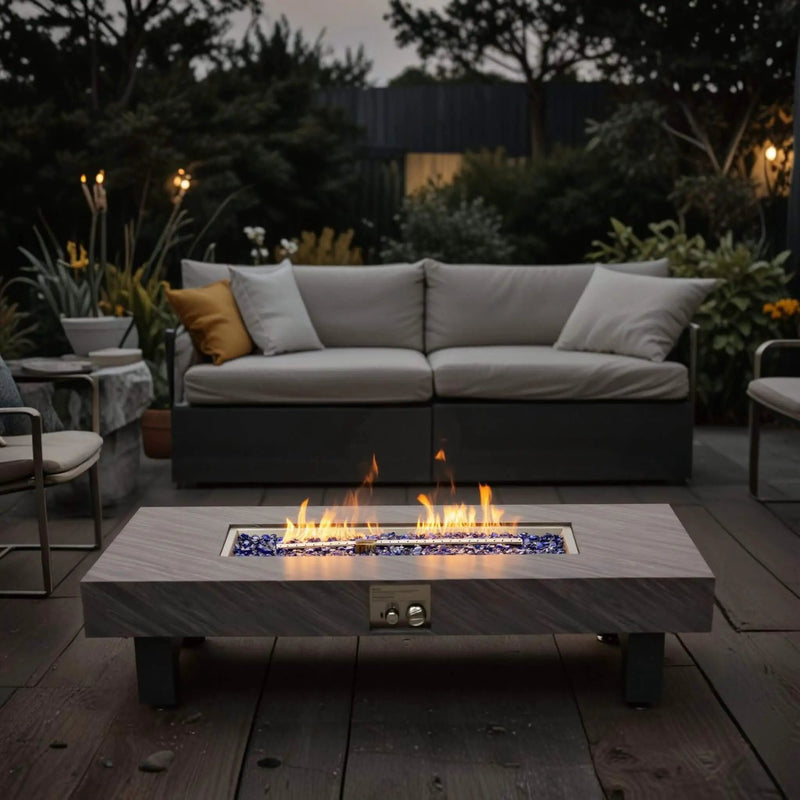 Alora 54-Inch Modern Outdoor Propane Fire Pit Table With Waterproof Cover (SAK42628) by SAKSBY WHOLESALE