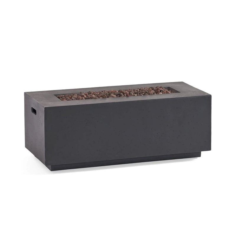 Alora Premium Outdoor Contemporary 40K BTU Rectangular Propane Gas Fire Pit Table (SAK96153) by SAKSBY WHOLESALE