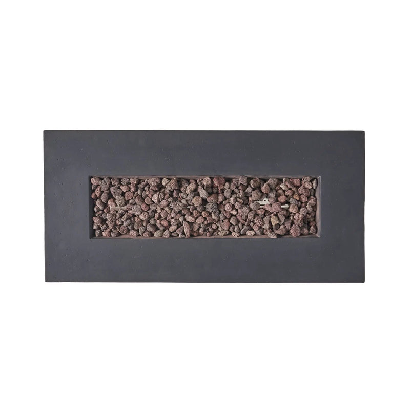 Alora Premium Outdoor Contemporary 40K BTU Rectangular Propane Gas Fire Pit Table (SAK96153) by SAKSBY WHOLESALE