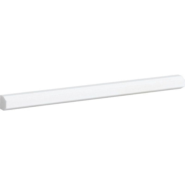 Alpina White Polished Pencil Liner Marble Moldings 1/2x12