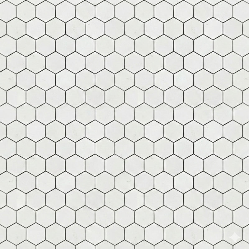 Alpina White Polished Hexagon Marble Mosaics 10 3/8x12 Marble Polished 12x12 Mosaics