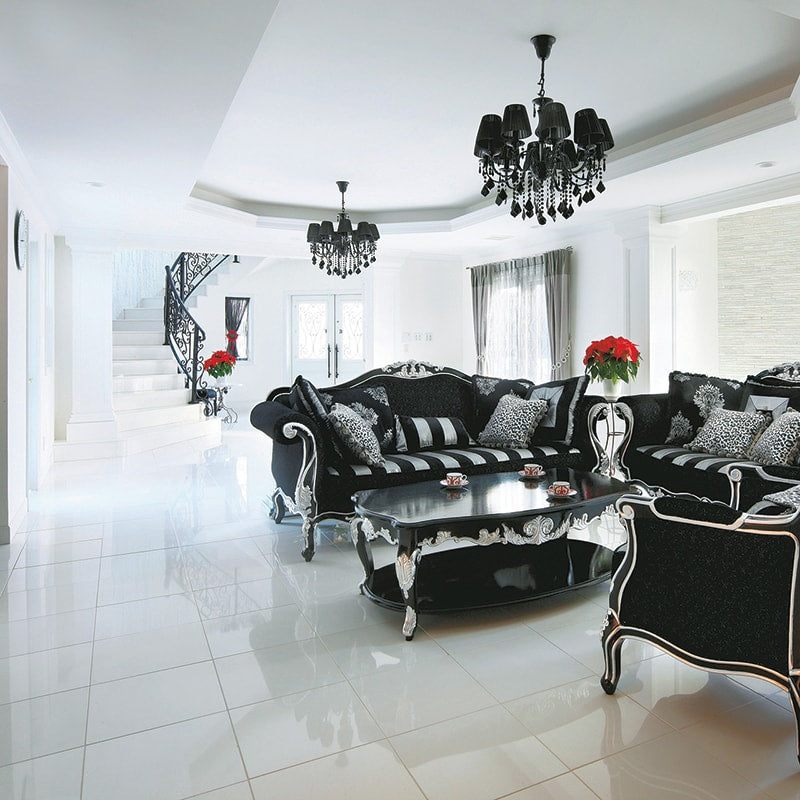 Alpina White Polished Marble Tiles 18x18 Marble Polished 18x18 Tiles — 2