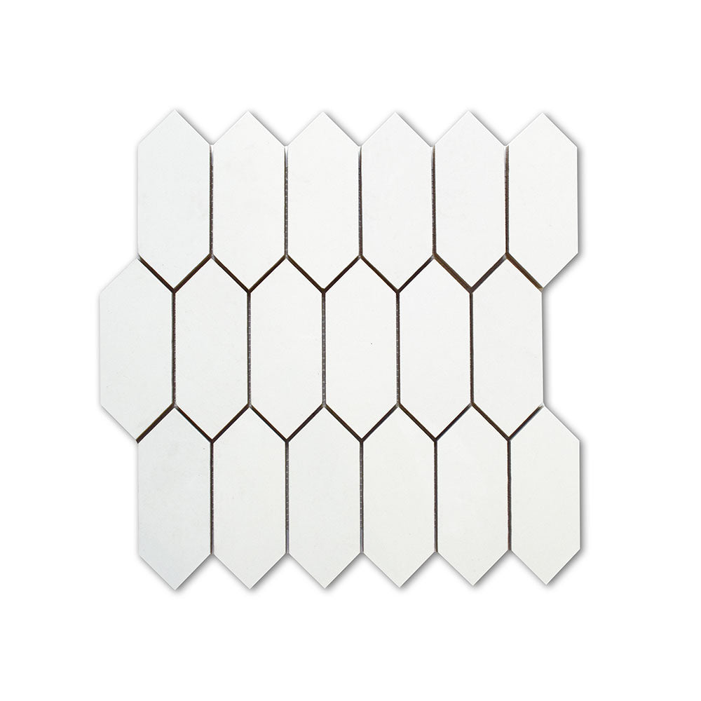 Alpine Polished Picket Mosaic Porcelain Polished 12x12 Mosaics