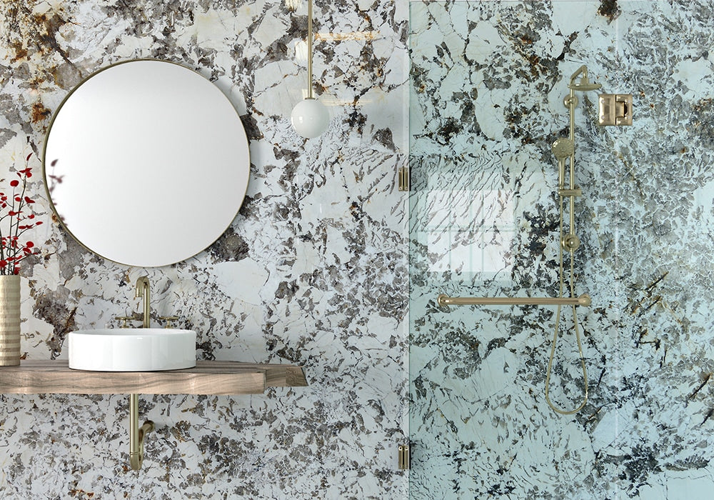 Alpinus Polished Granite Slab Random room scene 3