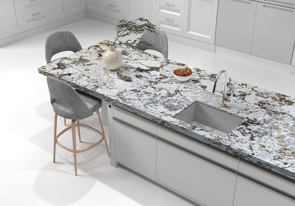 Alpinus Polished Granite Slab Random room scene 4